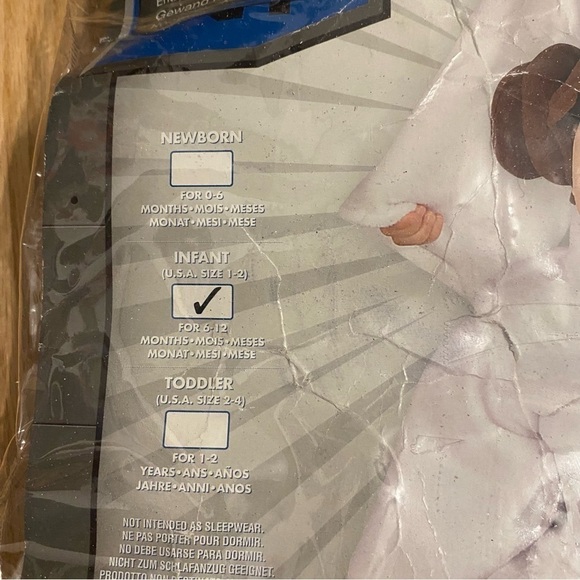 Star Wars Princess Leia Costume 6-12 mos Disney Rubies Halloween Parks World - Picture 3 of 6